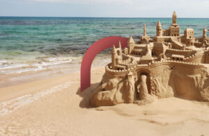 Sandcastle by the sea